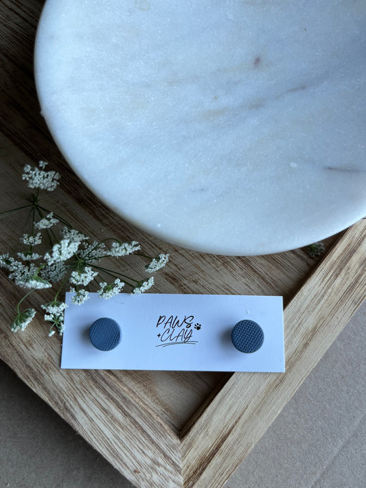 Denim Polymer Clay Earring Studs