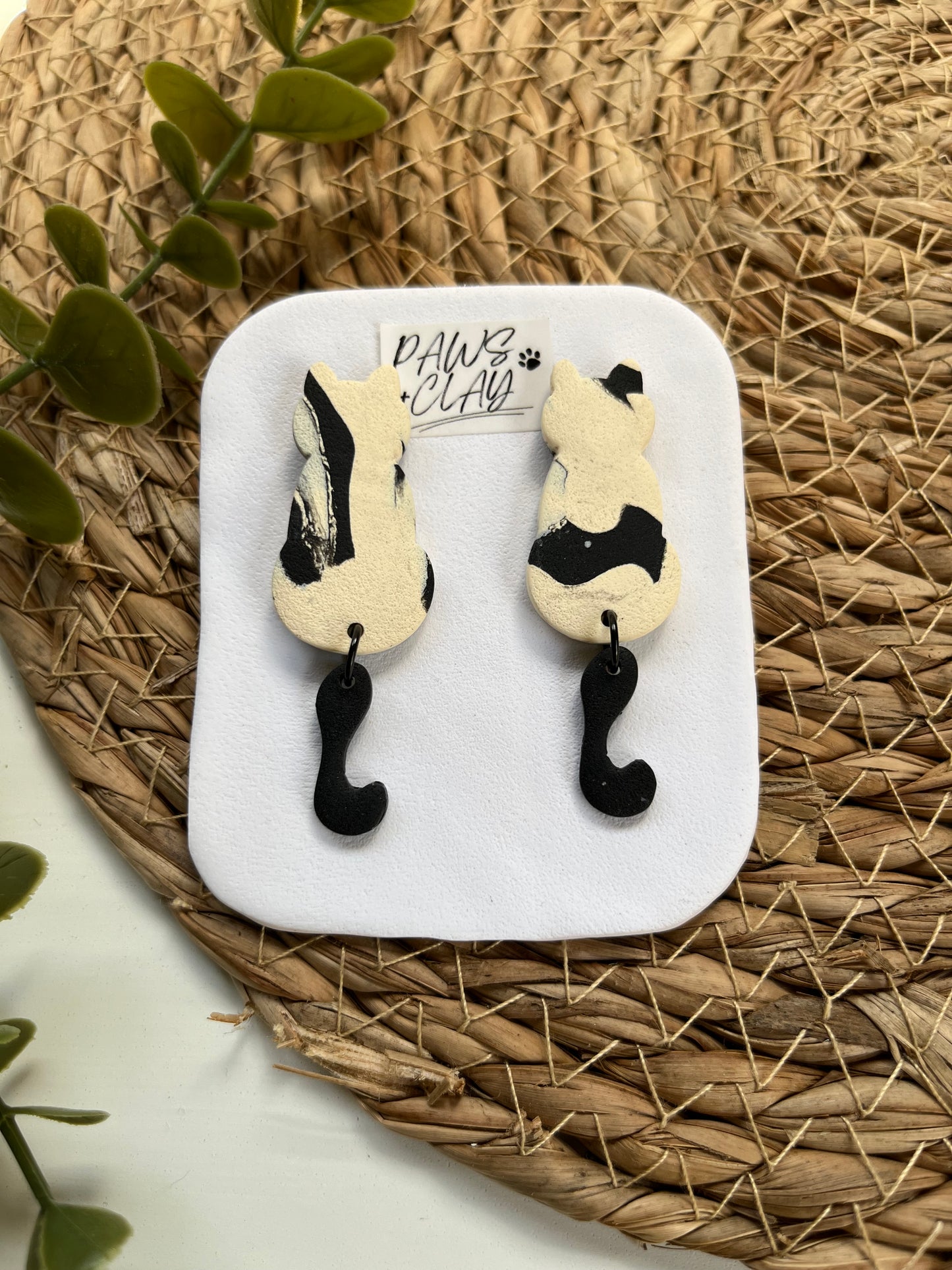 Cat Polymer Clay Earrings