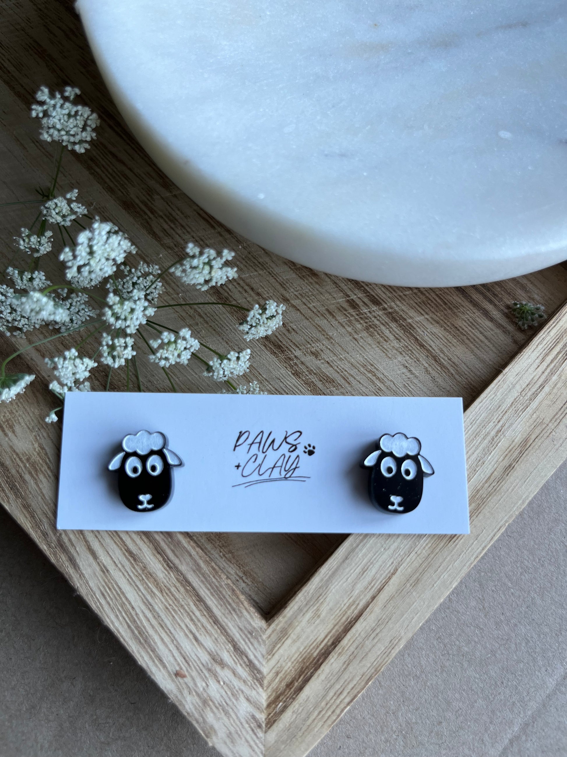 Black Sheep Earring Studs