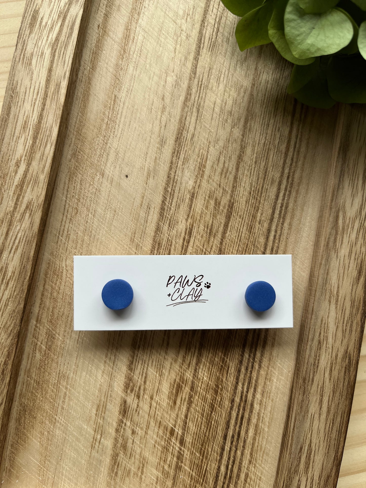 Royal Blue Mini Polymer Clay Earring Studs